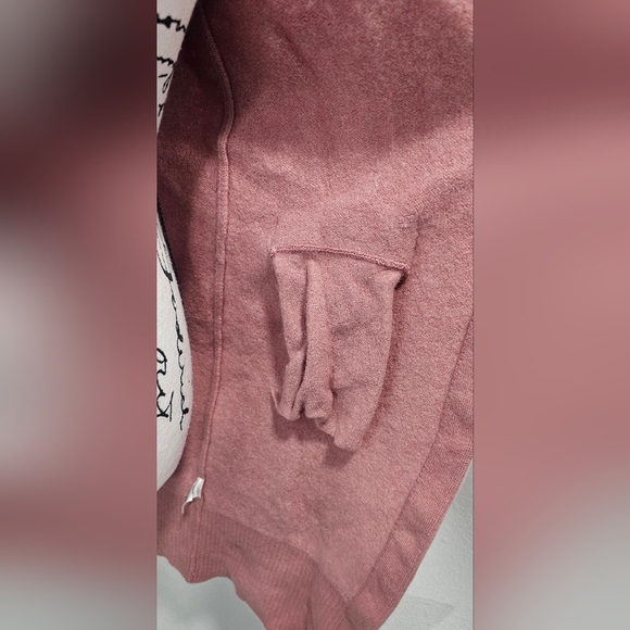 Halogen Women's Pink Front Open Cashmere Wool Long Cardigan with Pockets Small - Picture 9 of 14